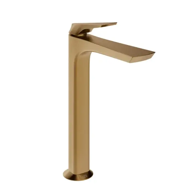 Gessi Ventaglio Смеситель для раковины высокий, с д/к, излив 25,1 см, цвет: warm bronze brushed PVD 72053#726