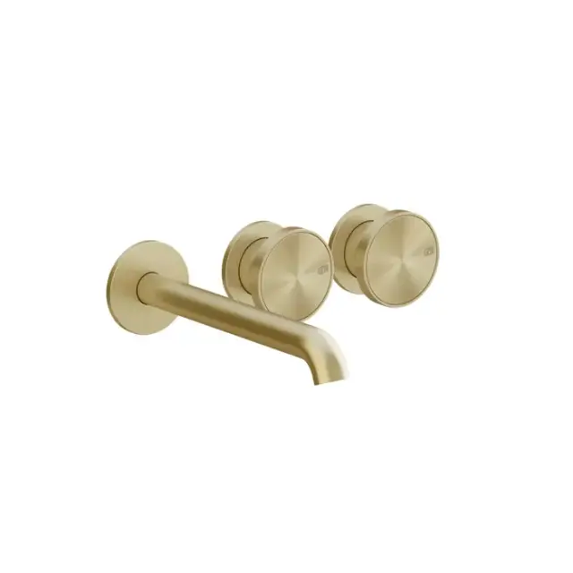 Gessi Origini Смеситель для раковины встр., без вн. части, излив 20,1 см, цвет: brushed brass PVD 66090#727