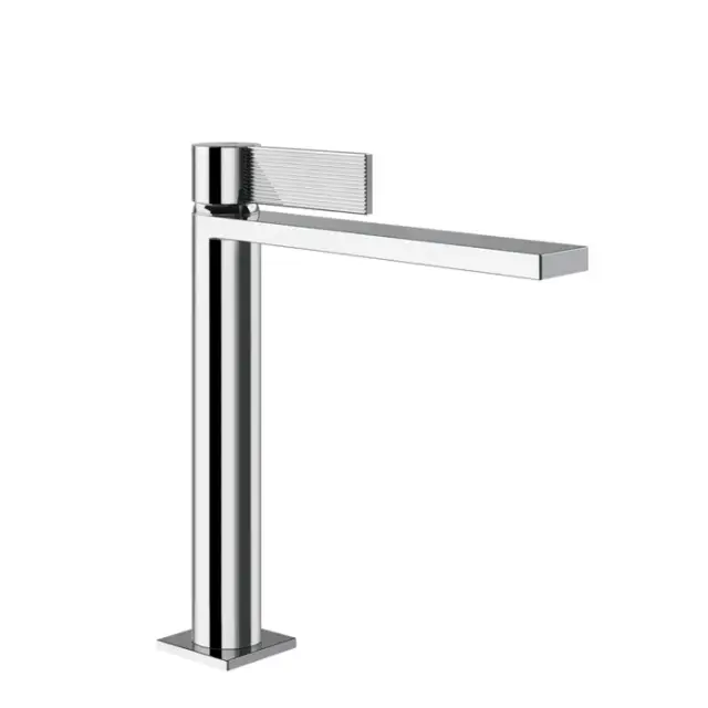 Gessi Inverso Rigato Смеситель для раковины высокий, с д/к, высота излива 20 см, цвет: chrome 73555#031