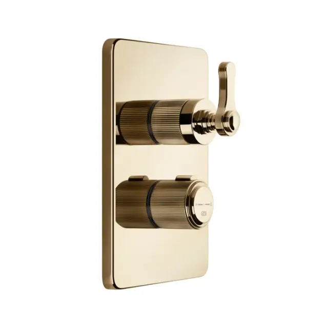 Gessi Venti20 Смеситель для душа термостатический на 2 потребителя, встраив., цвет: warm bronze PVD 65135#735