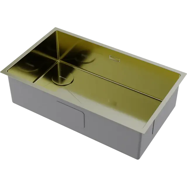 Omoikiri Taki 74-U/IF-L Side-LG Кухонная мойка из нержавеющей стали 74x44 см, цвет: светлое золото 4997472