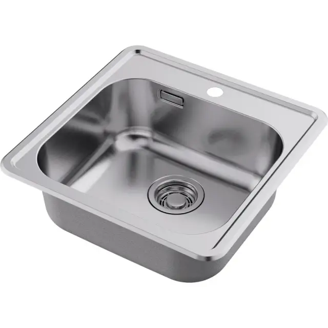 Omoikiri Notoro 48-IN Кухонная мойка из нержавеющей стали 48.5x48.5 см, цвет: нержавеющая сталь 4997436