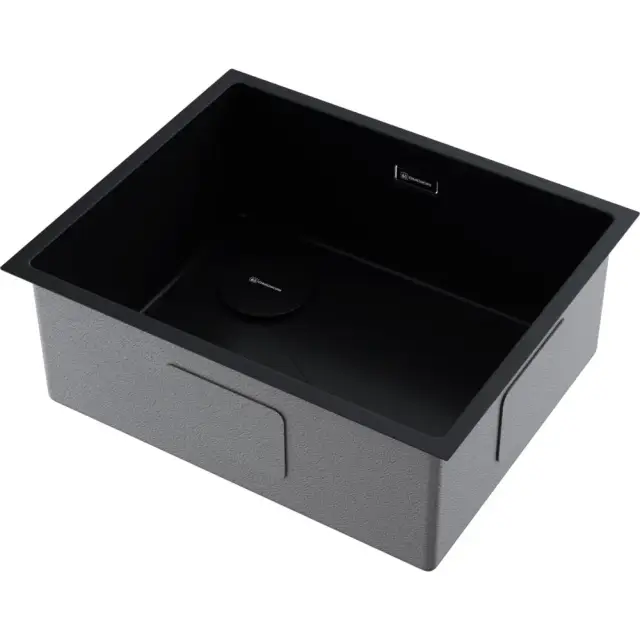 Omoikiri Taki 54-U/IF-L Side SF-GB Кухонная мойка из нержавеющей стали 54x44 см, цвет: графит 4997476