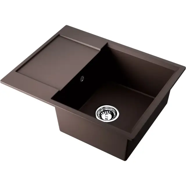 Omoikiri Daisen 65-ES Кухонная мойка из Artgranit 65x51 см, оборачиваемое крыло цвет: espresso 4997496
