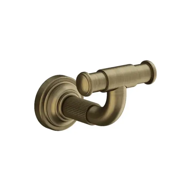 Gessi Venti20 Крючок для полотенец двойной, подвесной, цвет: antique brass 65521#713