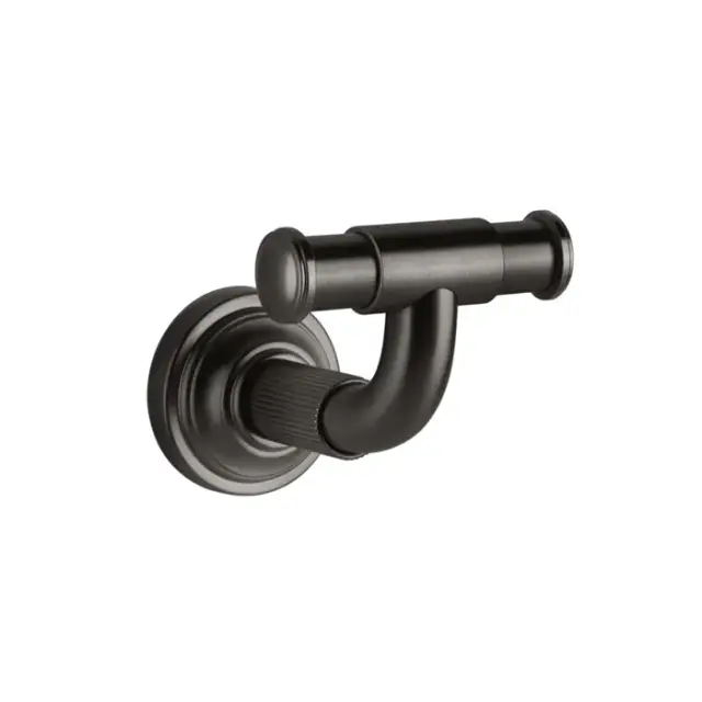 Gessi Venti20 Крючок для полотенец двойной, подвесной, цвет: black metal brushed PVD 65521#707