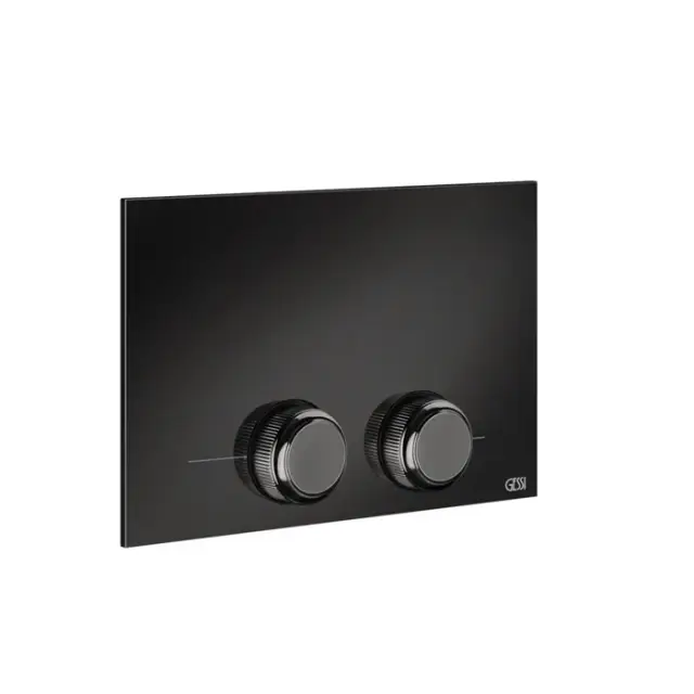 Gessi Venti20 Кнопка смыва для унитаза, 2 режима, латунь, цвет: black metal PVD 54657#706