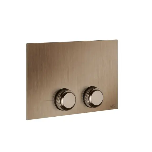 Gessi Venti20 Кнопка смыва для унитаза, 2 режима, латунь, цвет: copper brushed PVD 54657#708