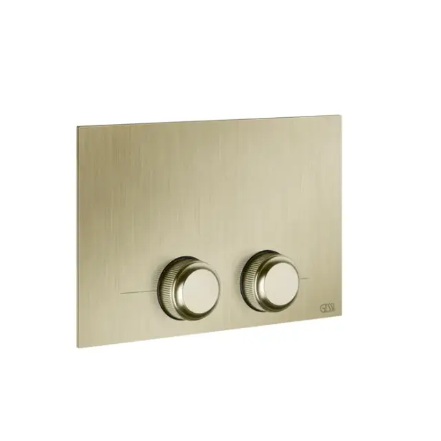 Gessi Venti20 Кнопка смыва для унитаза, 2 режима, латунь, цвет: brushed brass PVD 54657#727