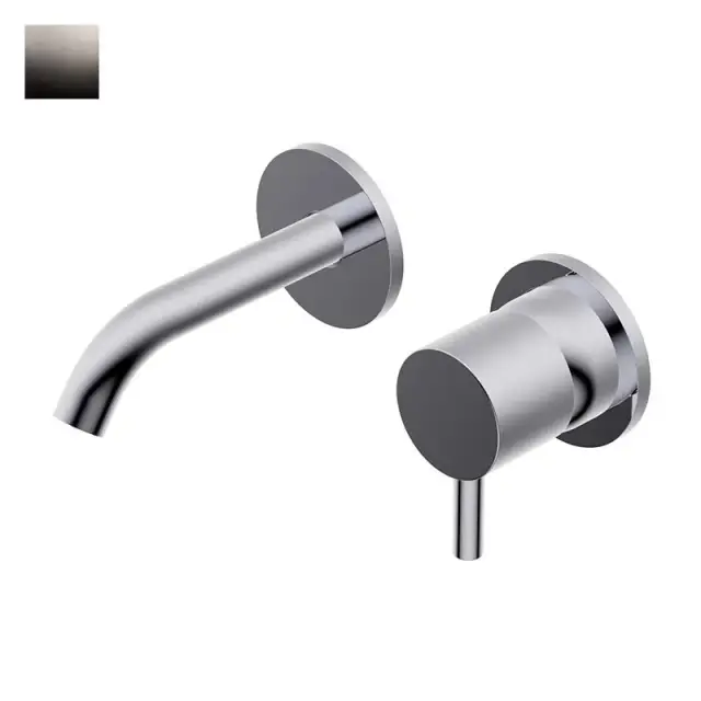 Ritmonio Diametro35 S Смеситель для раковины встраив., излив 13,3 см, внеш. часть, цвет: черный хром PR52AL201BLX