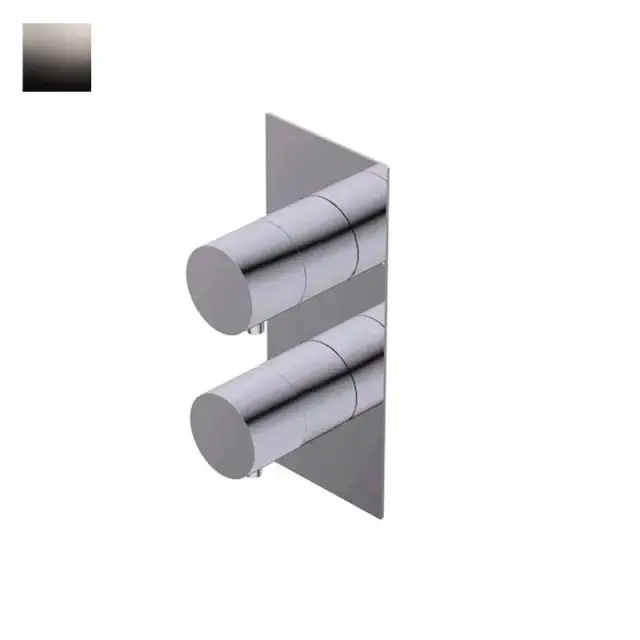 Ritmonio P47 Смеситель для душа термостат., на 3 потр., внеш. часть, цвет: blx brushed black chrome PR47HG101BLX