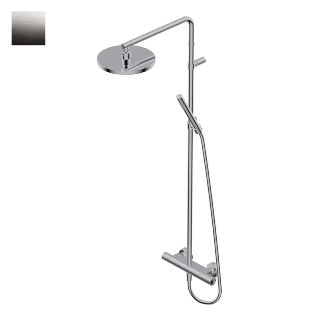 Ritmonio Shower System Душевая стойка: термостат, держатель для душа, шланг 150 см, цвет: ix brushed 7ADN207IX