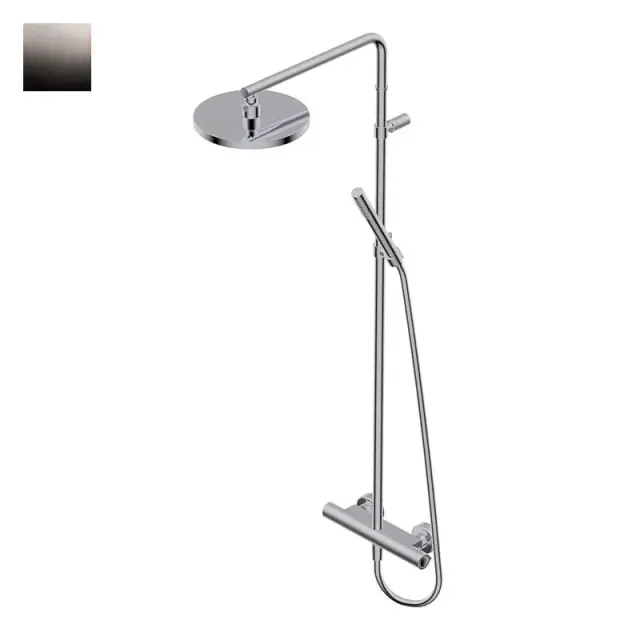 Ritmonio Shower System Душевая стойка: термостат, держ. для душа, шланг 150 см, цвет: черный хром 7ADN207BLX