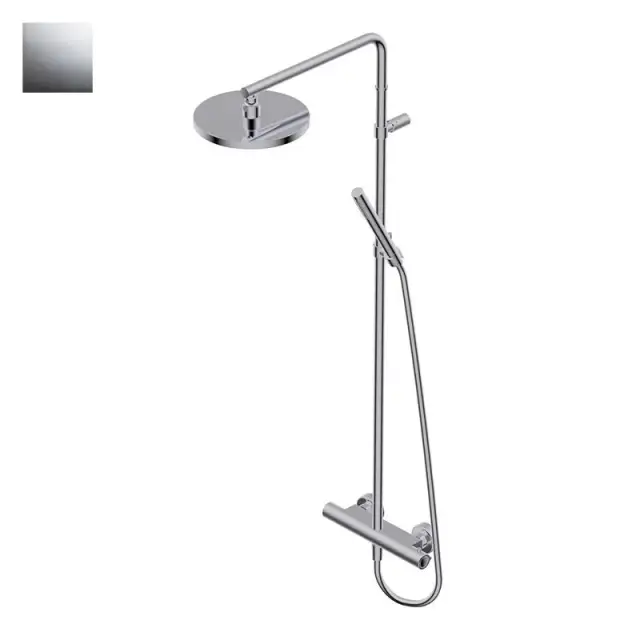Ritmonio Shower System Душевая стойка: термостат, держатель для душа, шланг 150 см, цвет: crl chrome 7ADN207CRL