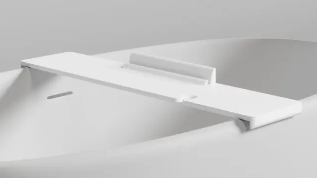 Salini Gabbiano Полка для ванны из S-Stone, с подставкой под планшет/телефон, цвет: белый матовый 1906201M