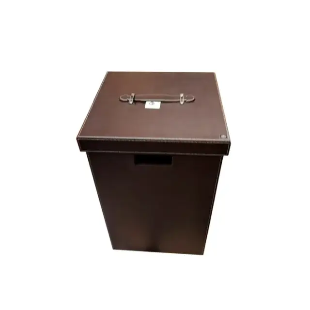 Decor Walther Brownie Корзина для белья напольная 37x58,5h см, искусственная кожа, цвет: коричневый 0924590