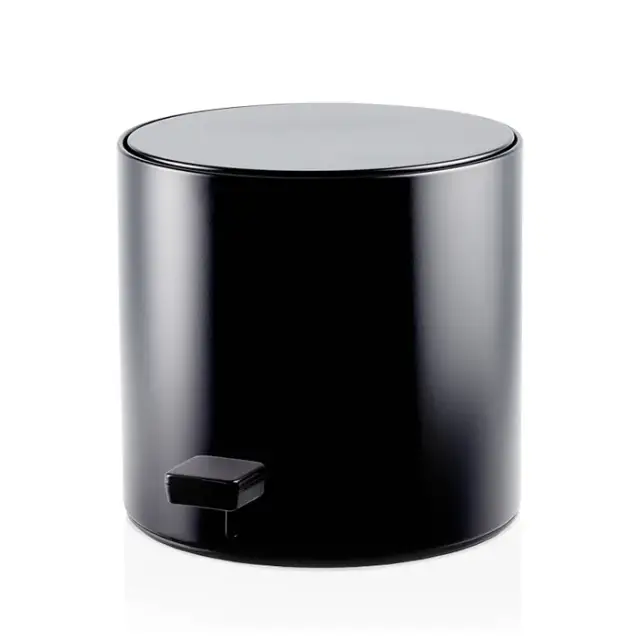 Decor Walther Bar Корзина для белья напольная d23,5x23,5h см, цвет: черный матовый 0615460