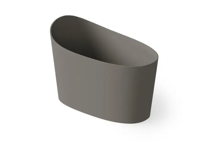 Dea Design Single Ванна из Solid Surface отдельностоящая 130x70 см, сидячая, с переливом, цвет: grey DD8700 1300 3