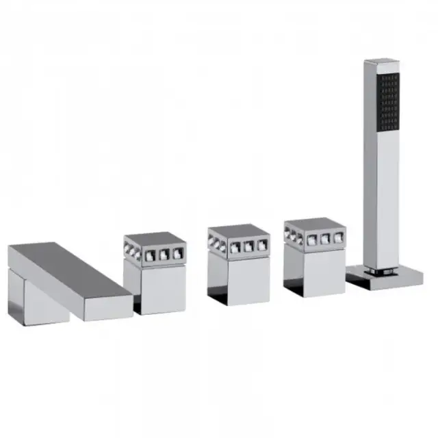 Bongio Pure Glam Смеситель для ванны, на борт, цвет: хром/Swarovski прозрачные 6P531CR0D01