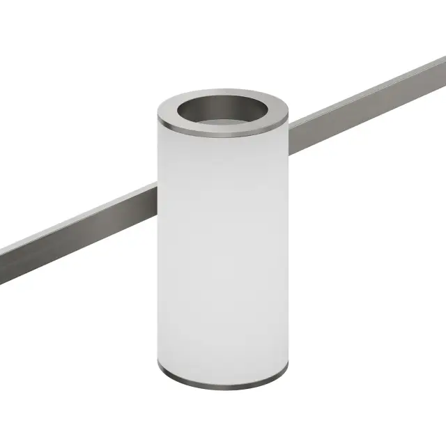 Bertocci Officina 3.16 Стакан для зубных щеток подвесной на рейлинг, полимерный, цвет: нерж. сталь 116 3900 0000