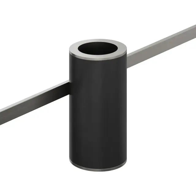 Bertocci Officina 3.16 Стакан для зубных щеток подвес. на рейлинг, полимер., цвет: нержавеющая сталь 116 3800 0000