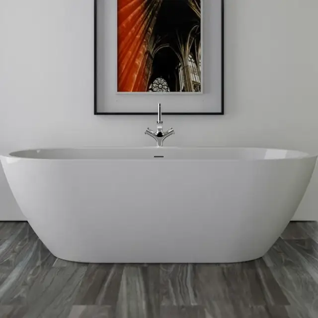 Knief Form Ванна из Acrylic отдельностоящая 190х90 см, слив по центру, цвет: белый глянцевый 0100-287-06S