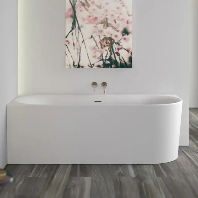 Knief Fresh Ванна из Acrylic угловая 180х80 см, левая, слив по центру, цвет: белый матовый 0100-232 matt white