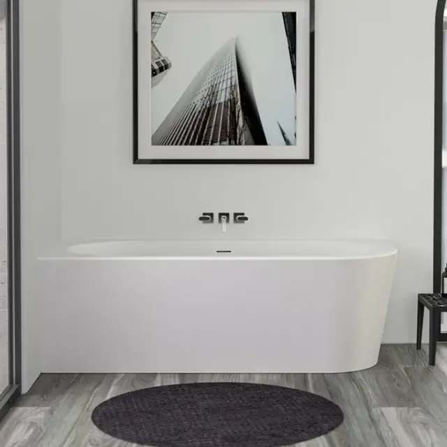 Knief Wall Ванна из Acrylic угловая 180х80 см, правая, слив по центру, цвет: белый глянцевый 0100-077-L