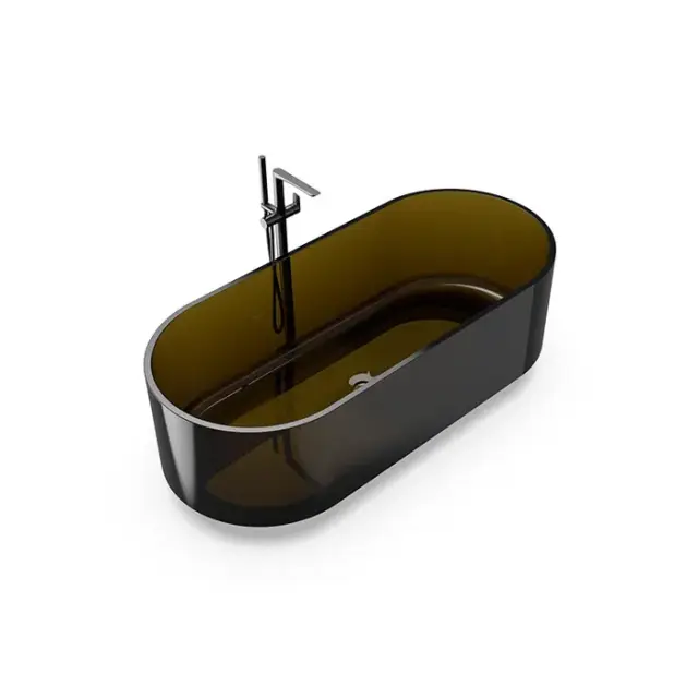 Knief Ванна полимерная отдельностоящая 170х75 см, слив по центру, цвет: pyrit 70003030