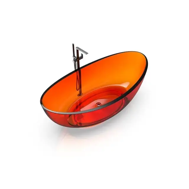 Knief Ванна полимерная отдельностоящая 180х92,7 см, слив по центру, цвет: citrin 70001060