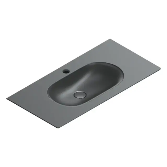 Catalano Sfera Раковина накладная 100х50 см, 1 отверстие под смеситель, цвет: черный матовый 0521011022