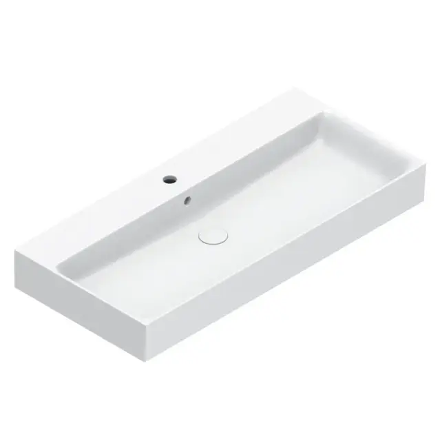 Catalano Premium Раковина подвесная 100х47 см, отверстие под смеситель, перелив, цвет: белый глянец 0221001001