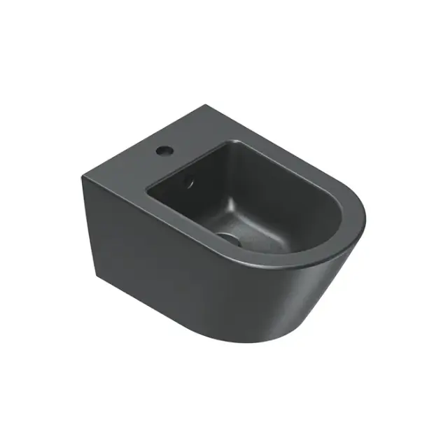 Catalano Zero Биде подвесное 35х55 см, c 1 отвер. под смеситель и переливом, цвет: черный матовый 0118551022