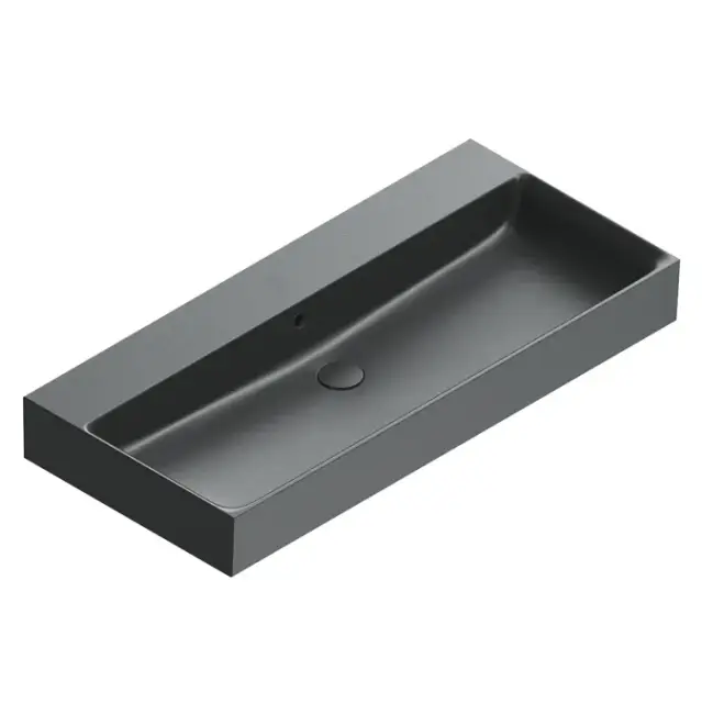 Catalano Premium Раковина подвесная 100х47 см, без отверстия под смеситель, цвет: черный матовый 0221000022