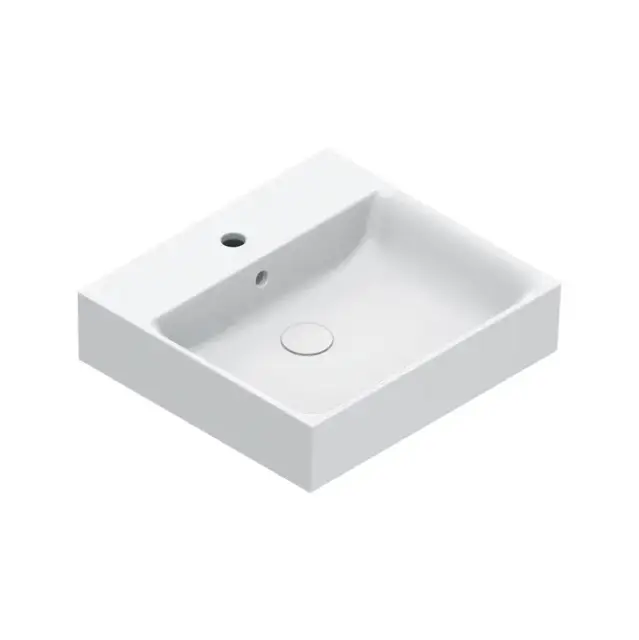 Catalano Premium Раковина подвесная 50х47 см, 1 отверстие под смеситель, перелив, цвет: белый глянец 0220501001