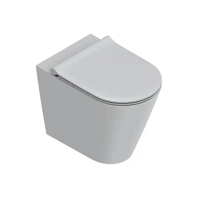 Catalano Zero Унитаз приставной 35х55 см, безободковый, смыв торнадо, цвет: cemento satinato 0114550023