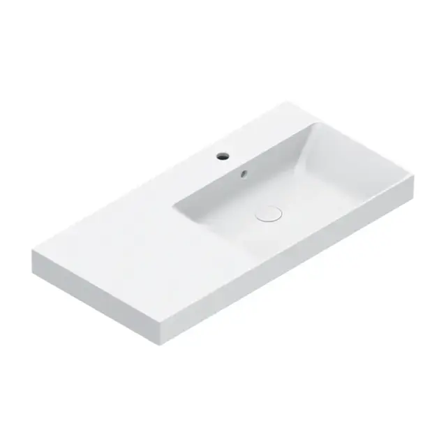 Catalano Zero Раковина подвесная 100х50 см, 1 отвер. под смеситель, перелив, цвет: белый глянцевый 0121031001