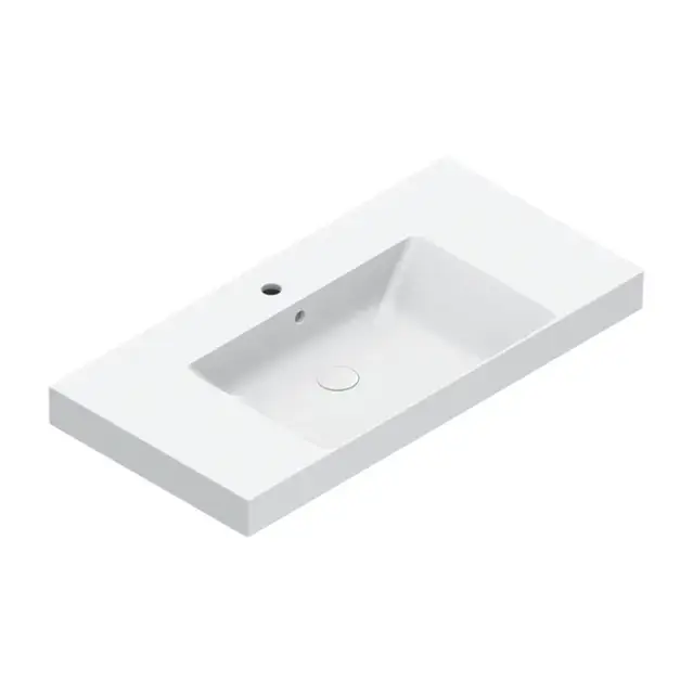 Catalano Zero Раковина подвесная 100х50 см, 1 отвер. под смеситель, перелив, цвет: белый глянцевый 0121011001