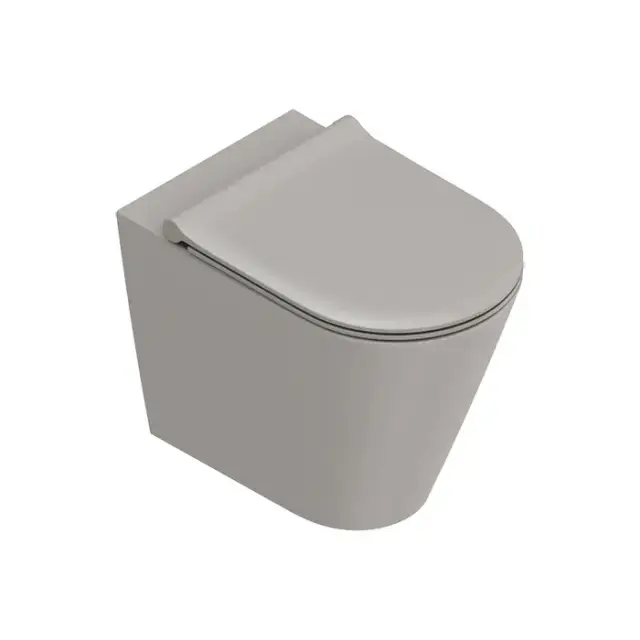 Catalano Zero Унитаз приставной 35х55 см, безободковый, смыв торнадо, цвет: tortora satinato 0114550032