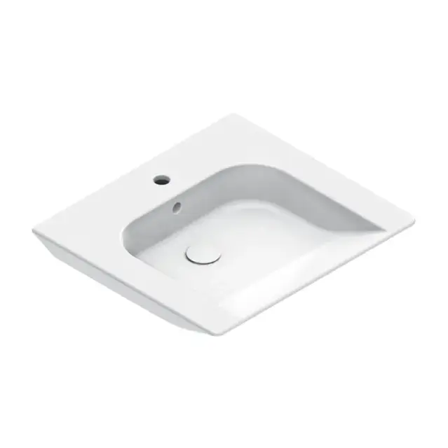 Catalano Comfort Раковина подвесная 60х55 см, 1 отверстие под смеситель, перелив, цвет: белый глянец 0920601001