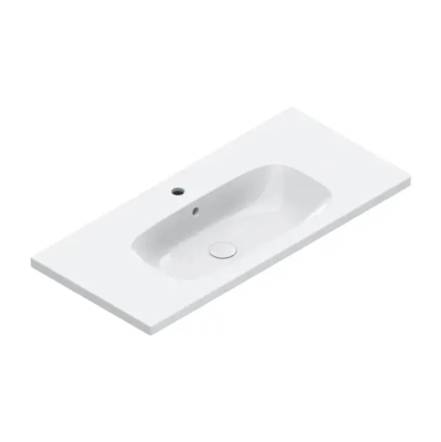 Catalano Alvea Раковина подвесная 100х46 см, 1 отверстие под смеситель, перелив, цвет: белый глянец 0621011001