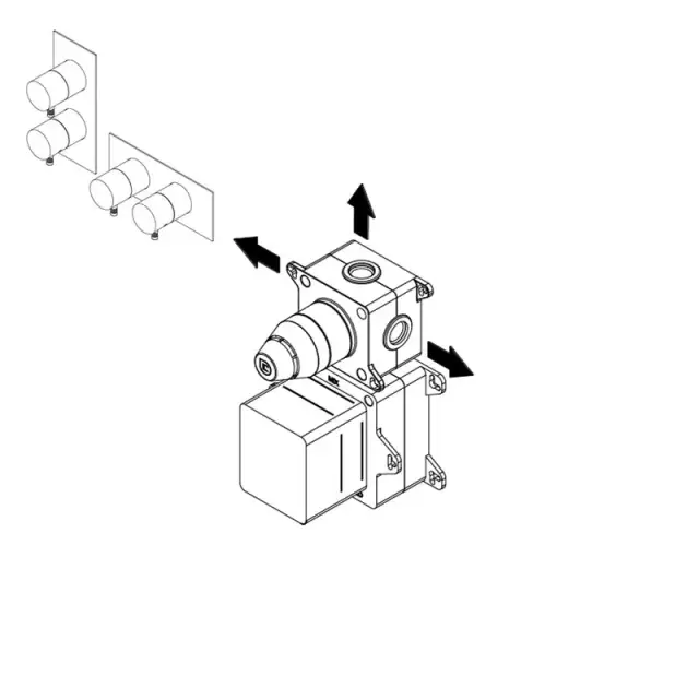Ritmonio Встроенная часть термостата на 2-3 потребителя, для душа PM0030K