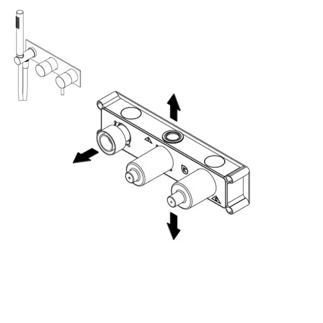 Ritmonio Встроенная часть смесителя для ванны и душа на 2-3 потребителя PM0020L