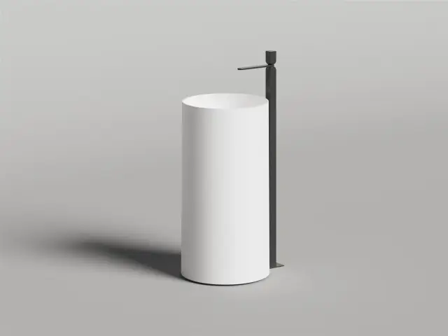 Salini Armonia Round Top 01 Раковина напольная 45х90h см, без перелива, цвет: RAL матовый 130421TM