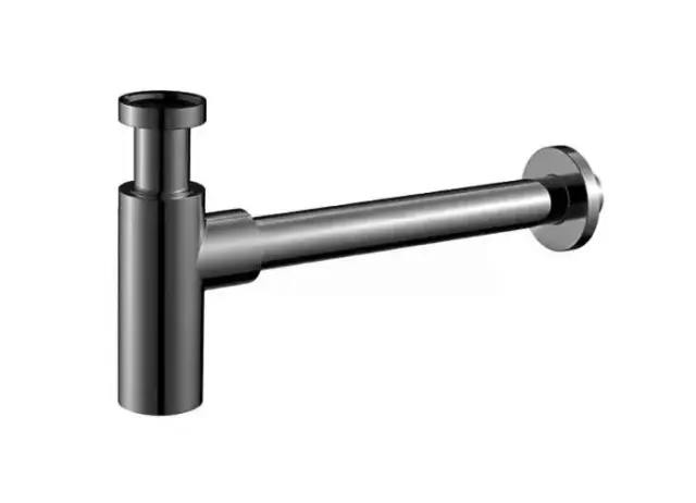 Fima Carlo Frattini Сифон для раковины, латунный, цвет: brushed black chrome F406CS