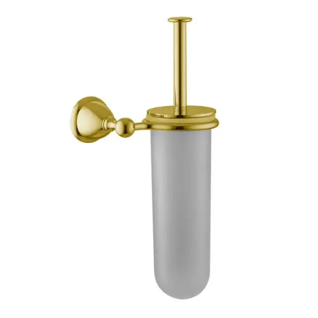 Fima Carlo Frattini Style Ершик для унитаза подвесной с керамической колбой, цвет: gold F6046/1OR