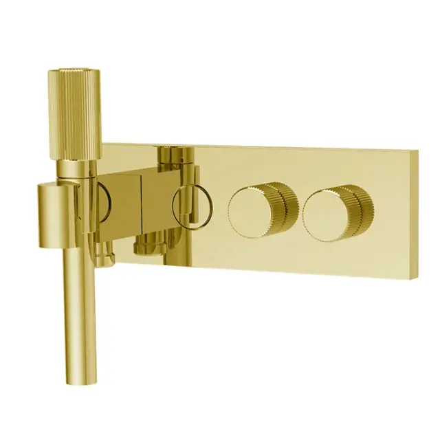 Fima Carlo Frattini Switch Смеситель для душа встраиваемый, 2 потребителя, цвет: gold F5979X2OR