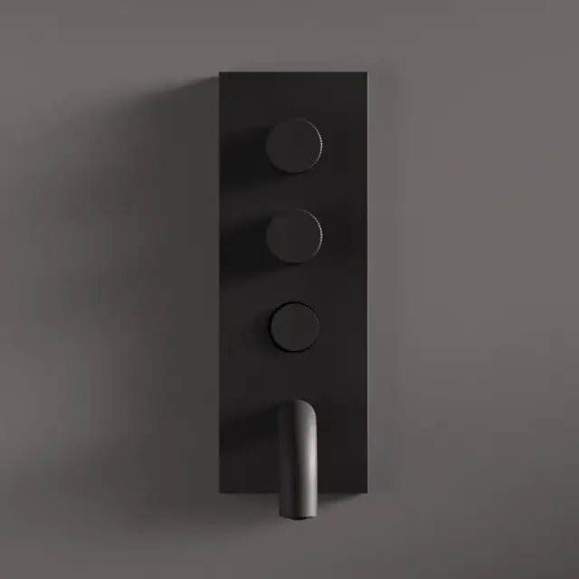 Fima Carlo Frattini Switch Смеситель для раковины встраив. c кнопкой, излив 16 см, цвет: black matt F5951VX5NS