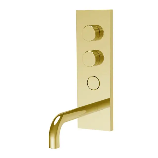 Fima Carlo Frattini Switch Смеситель для раковины встраив. c кнопкой, излив 16 см, цвет: gold F5951VX5OR