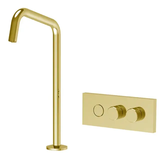 Fima Carlo Frattini Switch Смеситель для раковины встраив. c кнопкой, излив 16 см, цвет: gold F5951DOR